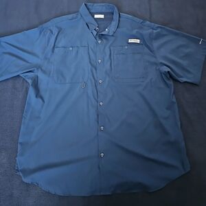 Columbia PFG Deep Blue Casual Shirt